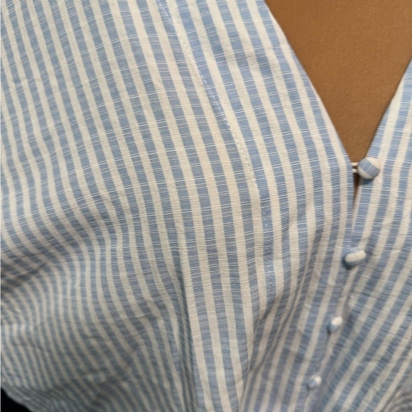 Buddy Love Blue Striped Button-Down Women's Top S - Picture 5 of 9